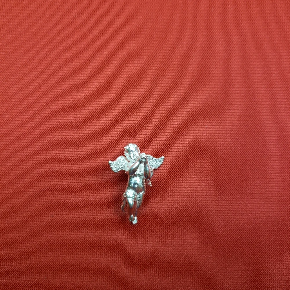 925‎ sterling silver womens jewelry Angel pendant charm with Cubic Zircon